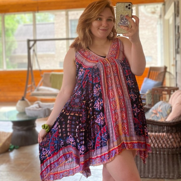 Free people floral paisley napkin dress - Picture 2 of 9